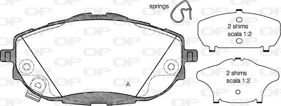 Open Parts BPA1561.02 - Kit de plaquettes de frein, frein à disque cwaw.fr