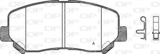 Open Parts BPA1513.02 - Kit de plaquettes de frein, frein à disque cwaw.fr