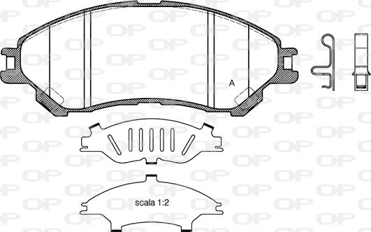 Open Parts BPA1589.02 - Kit de plaquettes de frein, frein à disque cwaw.fr