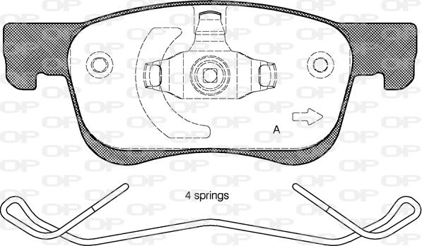 Open Parts BPA1580.02 - Kit de plaquettes de frein, frein à disque cwaw.fr