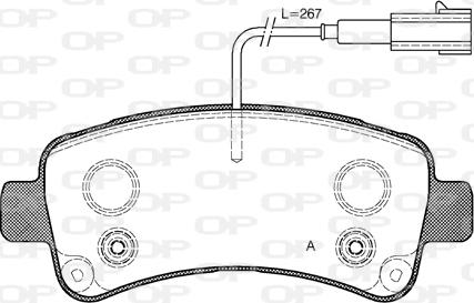 Open Parts BPA1588.02 - Kit de plaquettes de frein, frein à disque cwaw.fr