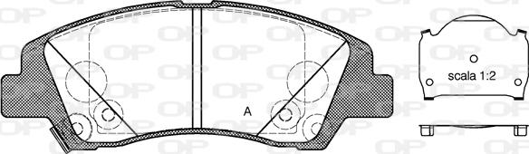 Open Parts BPA1583.02 - Kit de plaquettes de frein, frein à disque cwaw.fr