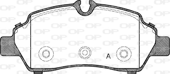 Open Parts BPA1605.00 - Kit de plaquettes de frein, frein à disque cwaw.fr