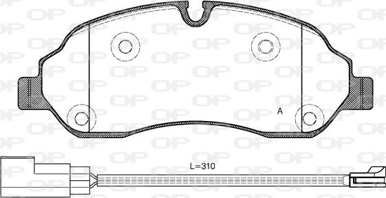 Open Parts BPA1602.02 - Kit de plaquettes de frein, frein à disque cwaw.fr