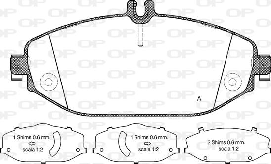 Open Parts BPA1618.00 - Kit de plaquettes de frein, frein à disque cwaw.fr