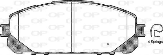 Open Parts BPA1613.00 - Kit de plaquettes de frein, frein à disque cwaw.fr