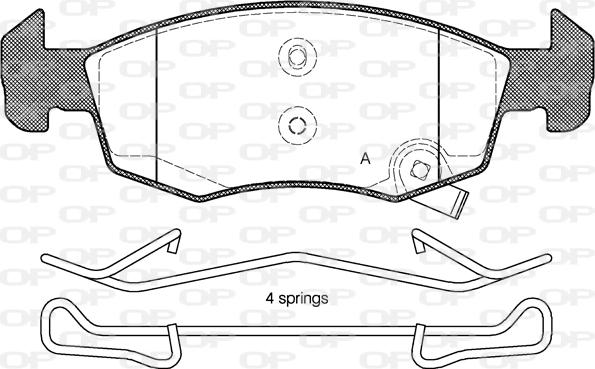 Open Parts BPA1634.02 - Kit de plaquettes de frein, frein à disque cwaw.fr