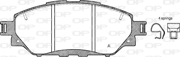 Open Parts BPA1671.04 - Kit de plaquettes de frein, frein à disque cwaw.fr