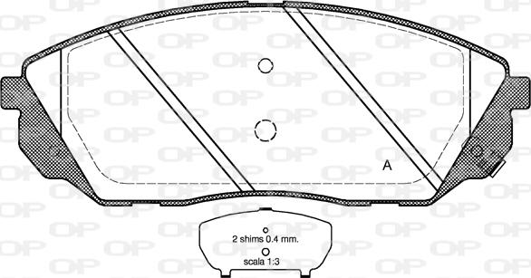 Open Parts BPA1041.12 - Kit de plaquettes de frein, frein à disque cwaw.fr