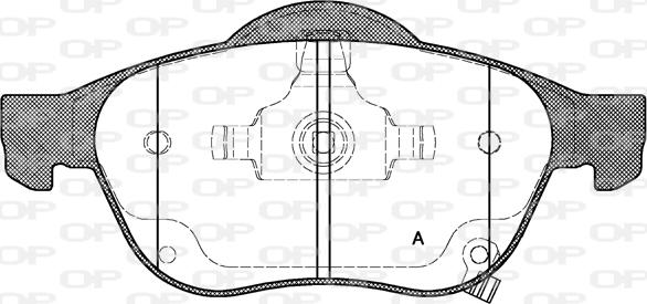 Open Parts BPA1054.02 - Kit de plaquettes de frein, frein à disque cwaw.fr