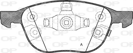 Open Parts BPA1082.12 - Kit de plaquettes de frein, frein à disque cwaw.fr