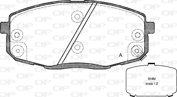 Open Parts BPA1038.12 - Kit de plaquettes de frein, frein à disque cwaw.fr