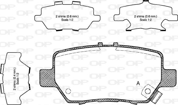 Open Parts BPA1168.02 - Kit de plaquettes de frein, frein à disque cwaw.fr