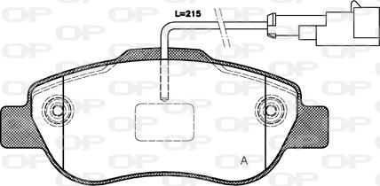 Open Parts BPA1100.21 - Kit de plaquettes de frein, frein à disque cwaw.fr