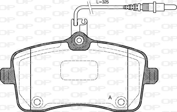 Open Parts BPA1102.04 - Kit de plaquettes de frein, frein à disque cwaw.fr