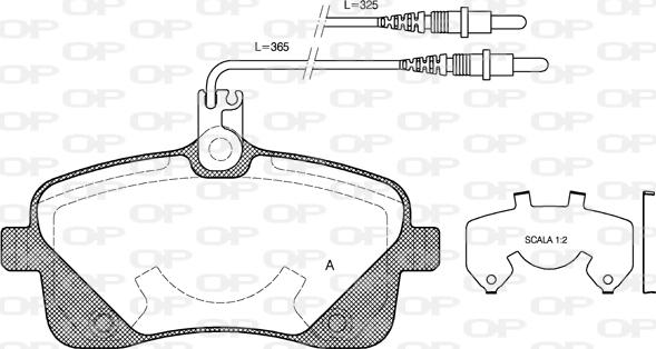 Open Parts BPA1102.02 - Kit de plaquettes de frein, frein à disque cwaw.fr