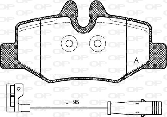 Open Parts BPA1110.02 - Kit de plaquettes de frein, frein à disque cwaw.fr