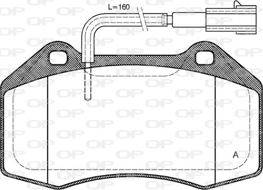 Open Parts BPA1113.12 - Kit de plaquettes de frein, frein à disque cwaw.fr