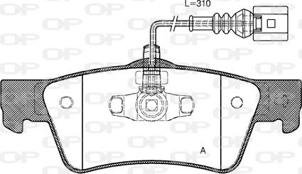 Open Parts BPA1187.01 - Kit de plaquettes de frein, frein à disque cwaw.fr