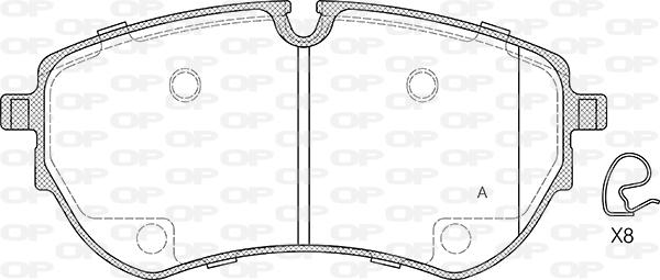 Open Parts BPA1853.00 - Kit de plaquettes de frein, frein à disque cwaw.fr