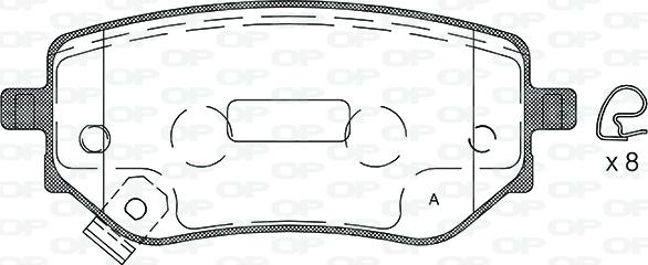 Open Parts BPA1802.02 - Kit de plaquettes de frein, frein à disque cwaw.fr