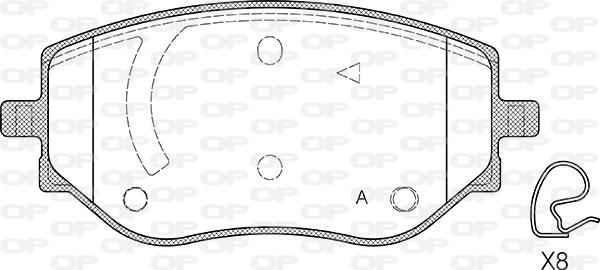 Open Parts BPA1887.00 - Kit de plaquettes de frein, frein à disque cwaw.fr