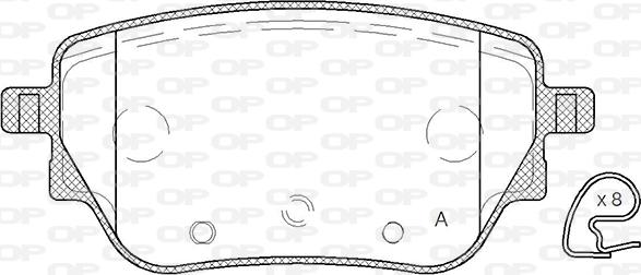 Open Parts BPA1838.00 - Kit de plaquettes de frein, frein à disque cwaw.fr