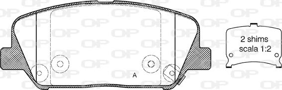 Open Parts BPA1398.12 - Kit de plaquettes de frein, frein à disque cwaw.fr