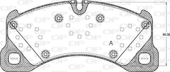 Open Parts BPA1345.00 - Kit de plaquettes de frein, frein à disque cwaw.fr