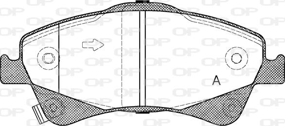 Open Parts BPA1341.12 - Kit de plaquettes de frein, frein à disque cwaw.fr