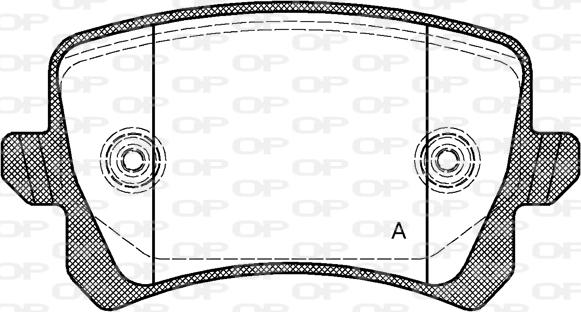 Open Parts BPA1342.00 - Kit de plaquettes de frein, frein à disque cwaw.fr