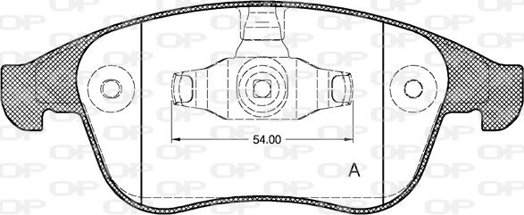 Open Parts BPA1350.00 - Kit de plaquettes de frein, frein à disque cwaw.fr