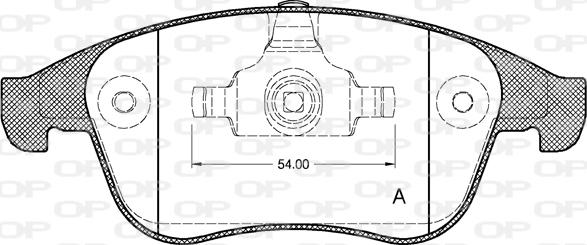 Open Parts BPA1350.10 - Kit de plaquettes de frein, frein à disque cwaw.fr