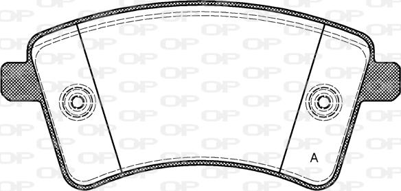 Open Parts BPA1351.00 - Kit de plaquettes de frein, frein à disque cwaw.fr