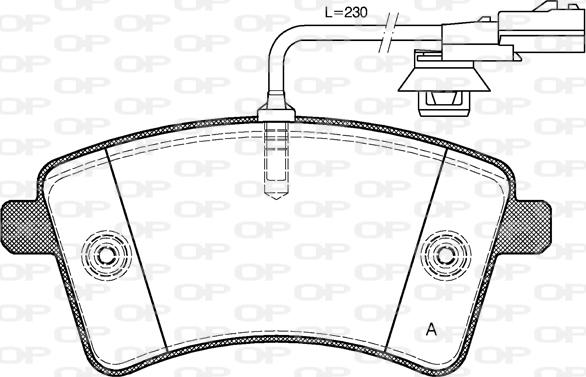 Open Parts BPA1351.01 - Kit de plaquettes de frein, frein à disque cwaw.fr