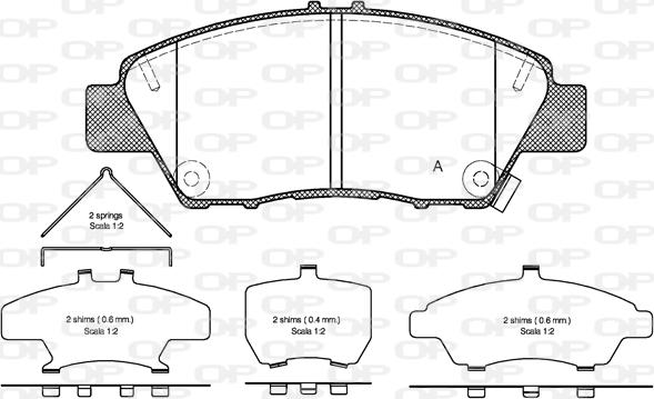 Open Parts BPA1358.02 - Kit de plaquettes de frein, frein à disque cwaw.fr