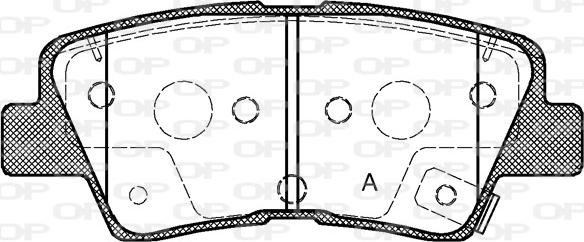 Open Parts BPA1362.52 - Kit de plaquettes de frein, frein à disque cwaw.fr