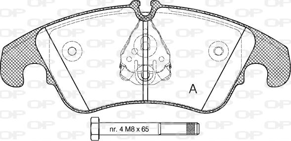 Open Parts BPA1304.10 - Kit de plaquettes de frein, frein à disque cwaw.fr