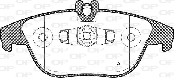 Open Parts BPA1305.20 - Kit de plaquettes de frein, frein à disque cwaw.fr