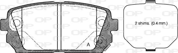 Open Parts BPA1303.02 - Kit de plaquettes de frein, frein à disque cwaw.fr