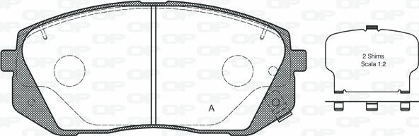 Open Parts BPA1302.52 - Kit de plaquettes de frein, frein à disque cwaw.fr