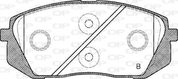 Open Parts BPA1302.02 - Kit de plaquettes de frein, frein à disque cwaw.fr