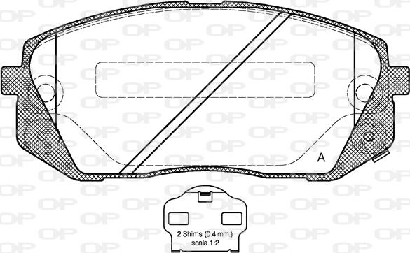 Open Parts BPA1302.02 - Kit de plaquettes de frein, frein à disque cwaw.fr