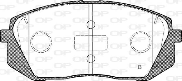 Open Parts BPA1302.22 - Kit de plaquettes de frein, frein à disque cwaw.fr