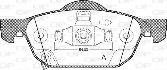 Open Parts BPA1384.02 - Kit de plaquettes de frein, frein à disque cwaw.fr