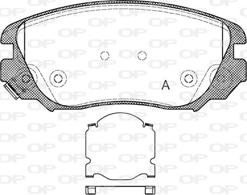 Open Parts BPA1385.02 - Kit de plaquettes de frein, frein à disque cwaw.fr