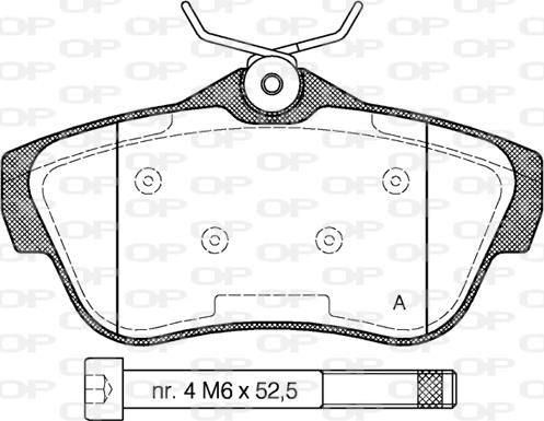 Open Parts BPA1299.00 - Kit de plaquettes de frein, frein à disque cwaw.fr