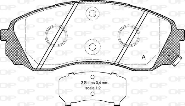 Open Parts BPA1291.02 - Kit de plaquettes de frein, frein à disque cwaw.fr