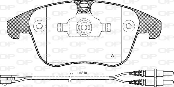 Open Parts BPA1249.01 - Kit de plaquettes de frein, frein à disque cwaw.fr