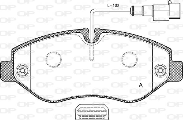 Open Parts BPA1245.02 - Kit de plaquettes de frein, frein à disque cwaw.fr